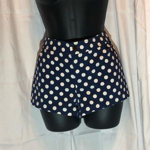 Cute  Blue & White Polka Dot Shorts